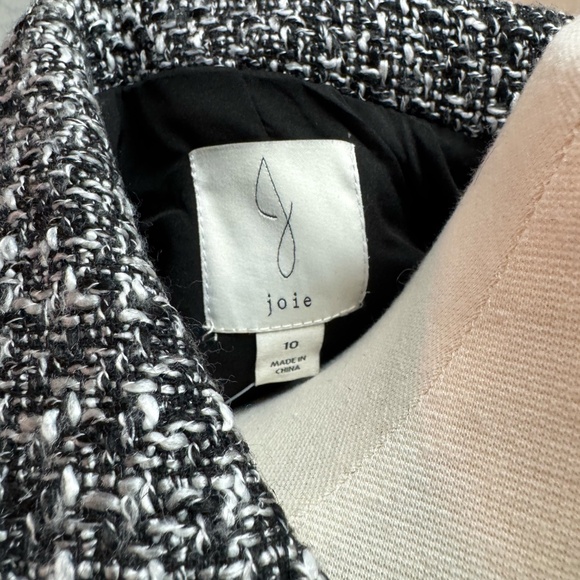 JOIE Black White Tweed Pearl Button Cropped Vest - Picture 7 of 7